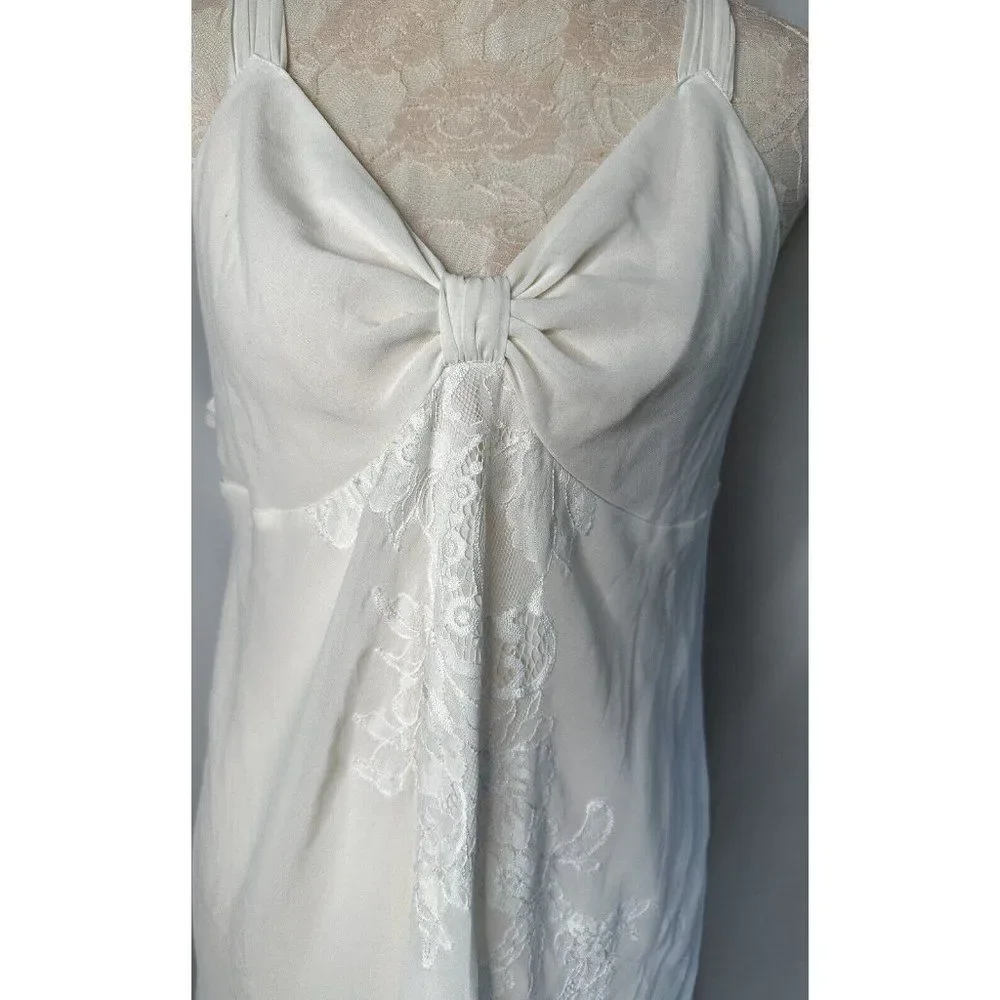 Vintage Oscar de la Renta Pink Label Slip lingerie gown stunning chiffon XL